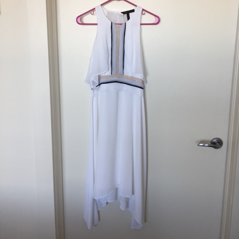 BCBG White high-low Dress