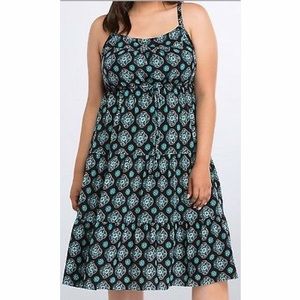 SOLD✨00X Teal Tiered Medallion Dress