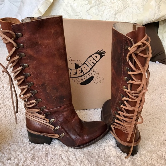 Freebird by Steven Shoes - NEW Freebird Lace up knee boots 6