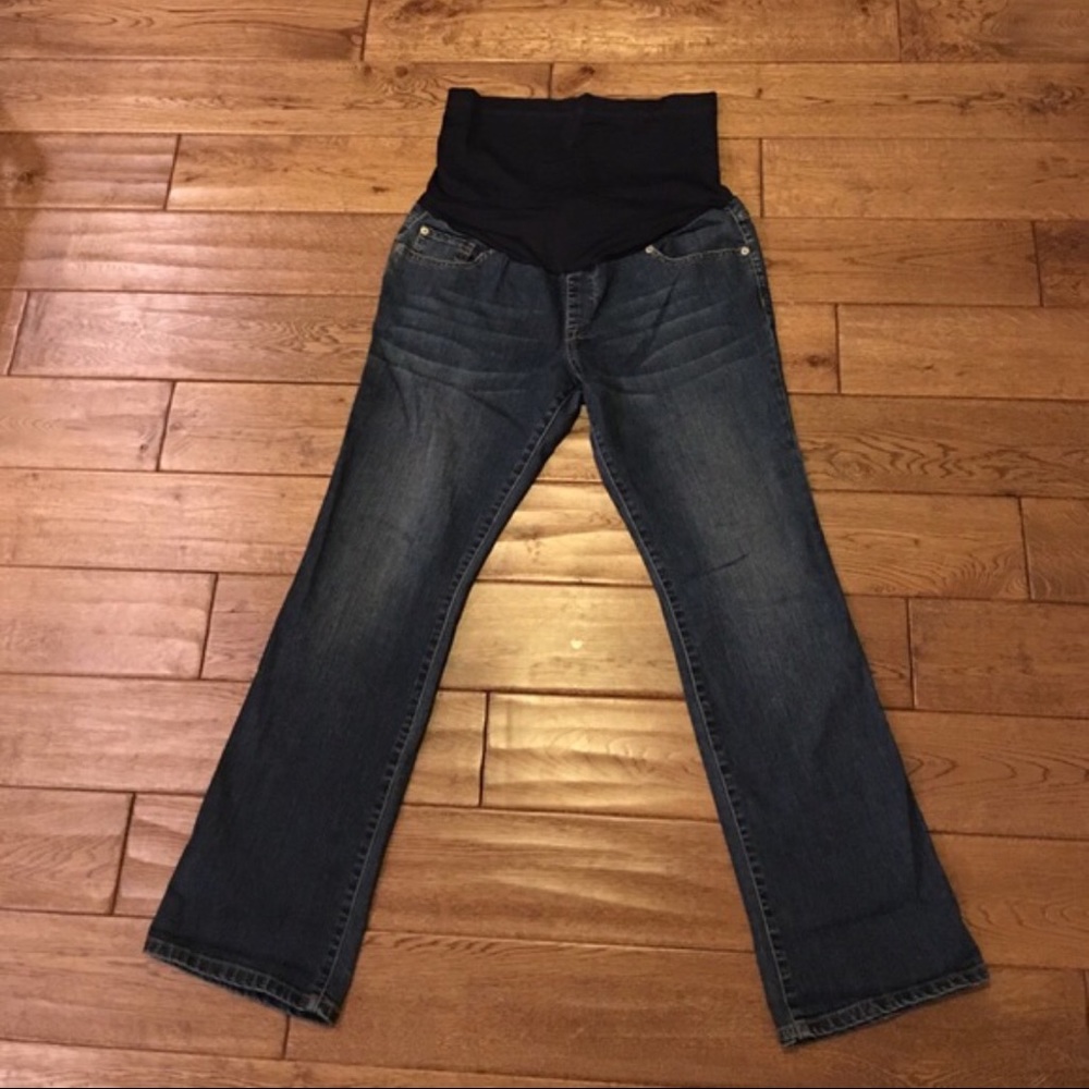 Over the Belly Medium Wash Bootcut Jeans