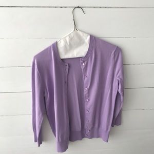 J.Crew Jackie Cardigan in light purple (like new!)