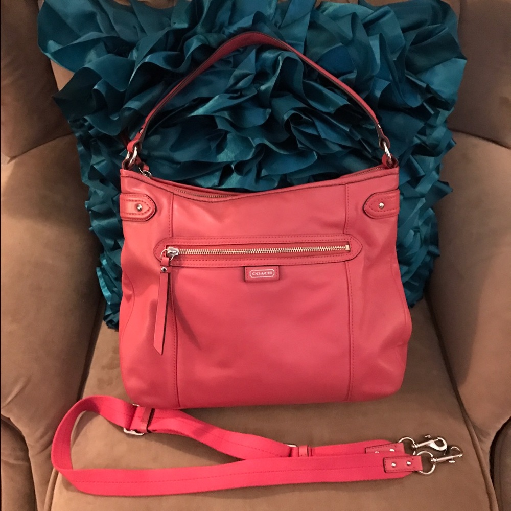 Coach leather purse, pink