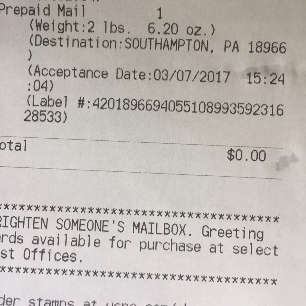 Proof of shipping
