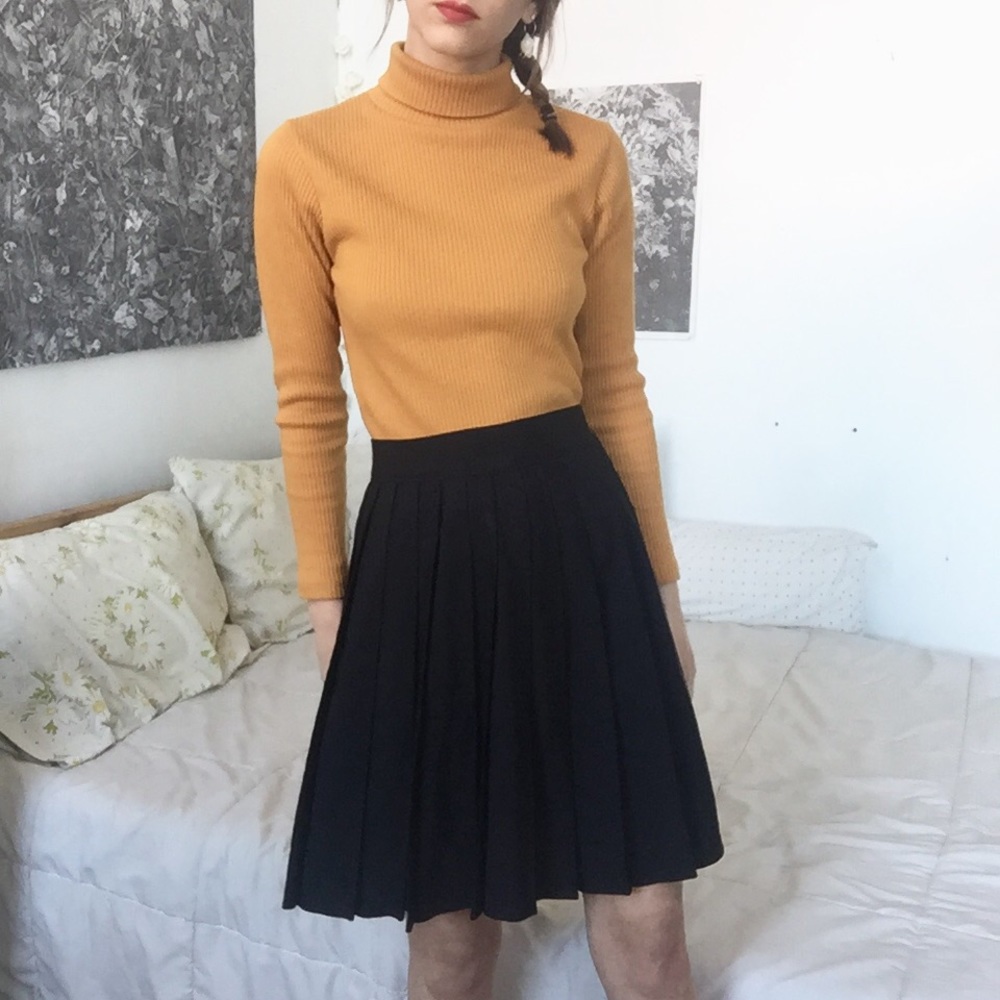 SOLD Vintage Black Pleated Skirt