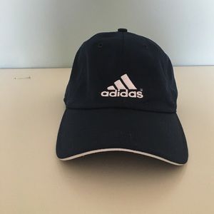 Navy and white adidas baseball hat