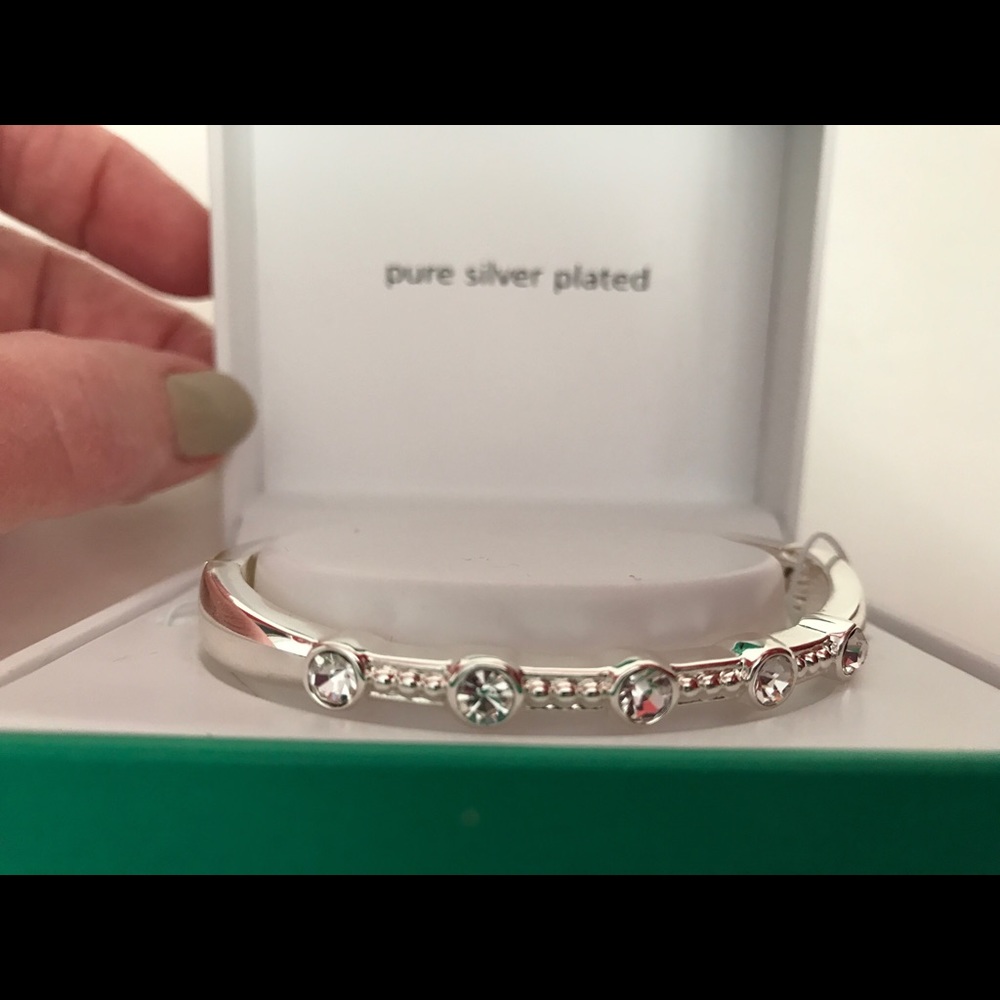 Sparkle Allure Crystal Pure Silver Plate Bracelet