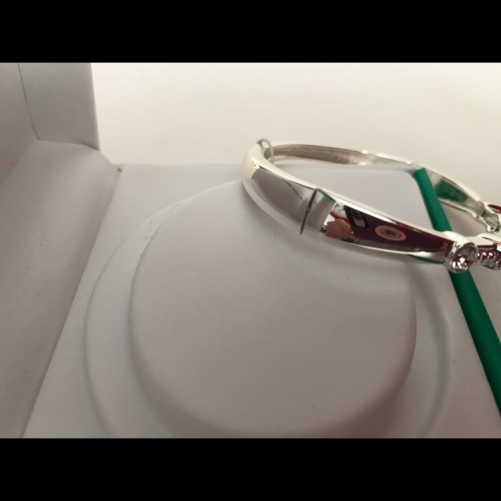 Sparkle Allure Crystal Pure Silver Plate Bracelet - Picture 3 of 4