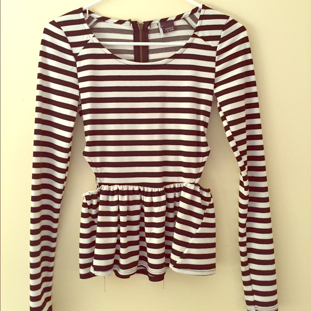 Sparkle and fade cut out shirt