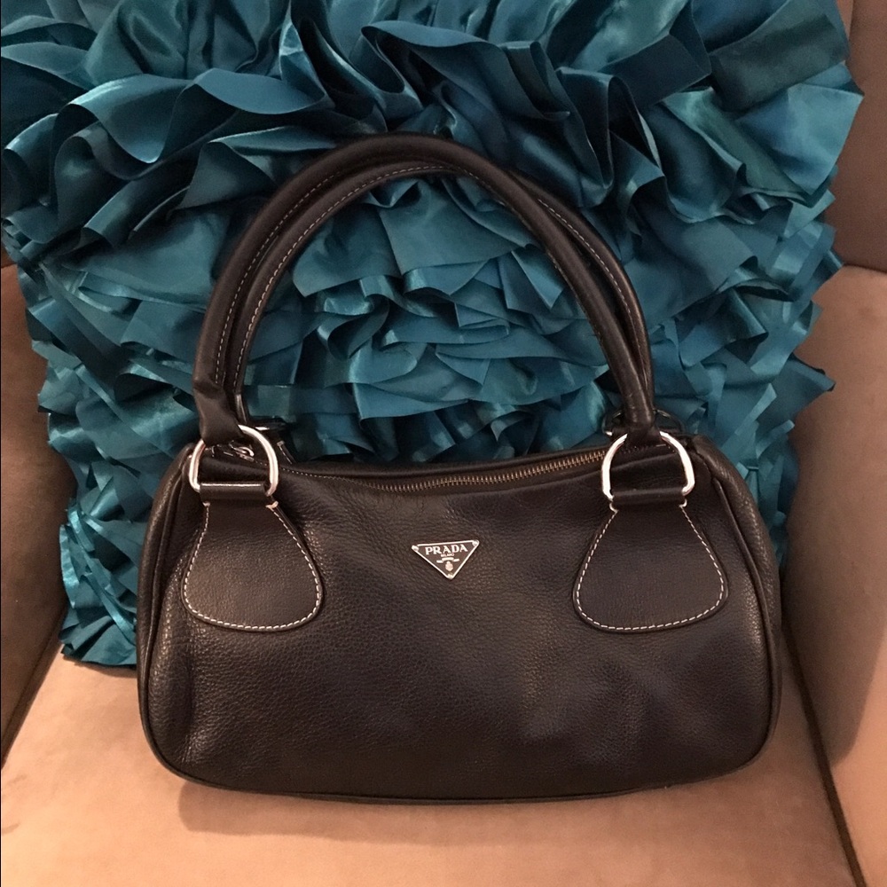 Prada leather purse, black