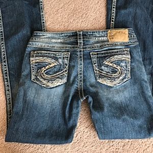 Silver Twisted bootcut Jeans