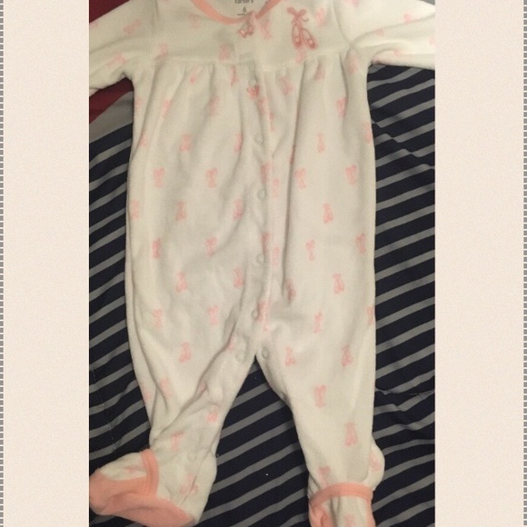 Baby's white and pink ballerina sleeper - Picture 2 of 2