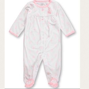 Baby's white and pink ballerina sleeper