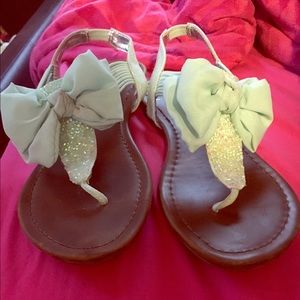 Mint Bow Sandals
