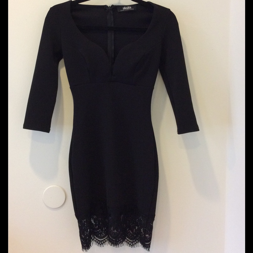 Black dress with lace