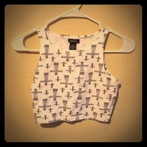 White crop top
