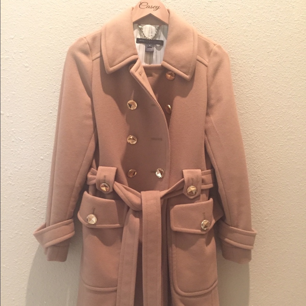 SOLD: Tan Marc by Marc Jacobs Trench Coat | S | - Picture 2 of 8