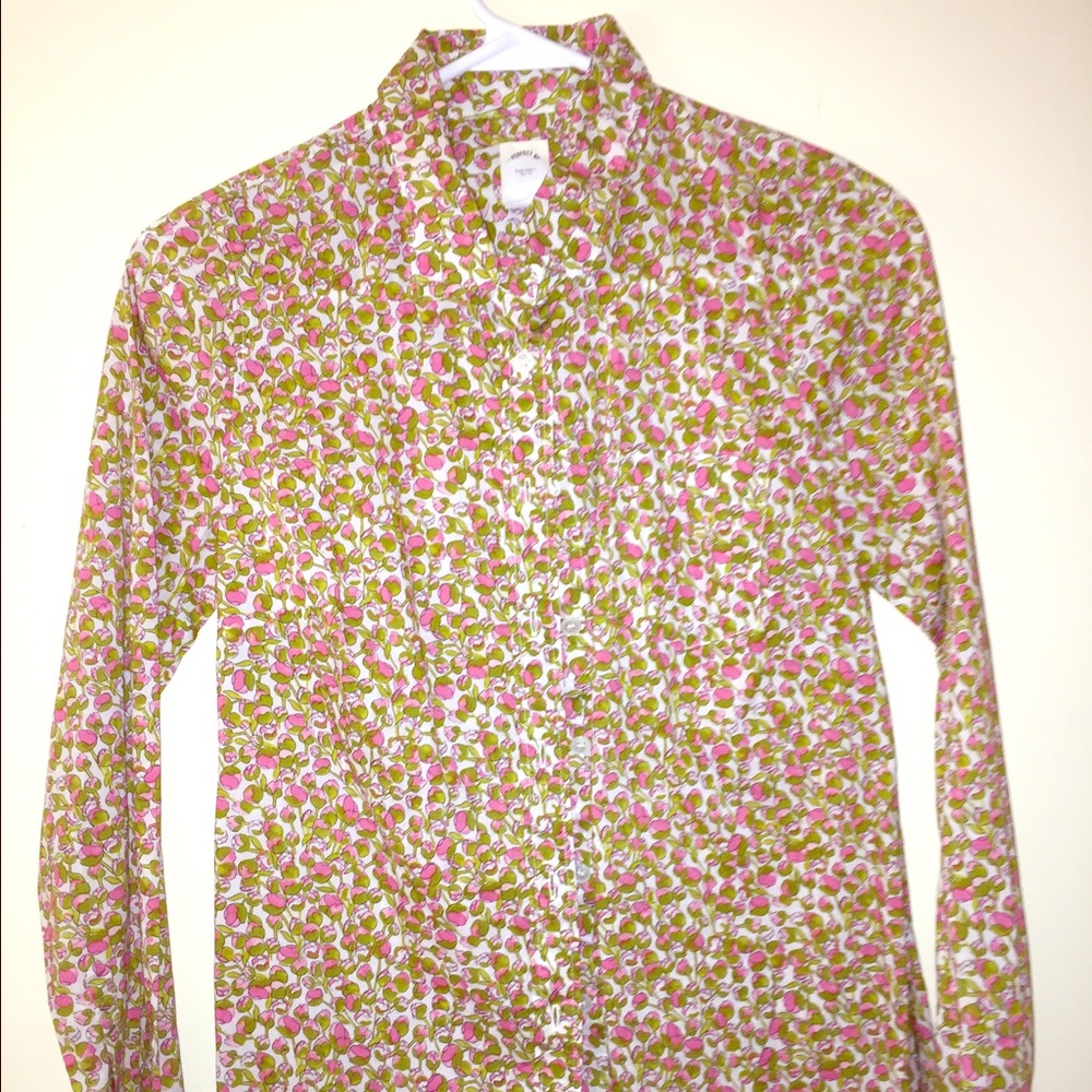liberty print j crew top