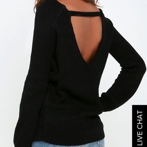 LuLu's Knit a chance backless sweater Small