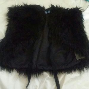 Vera Wang faux fur vest
