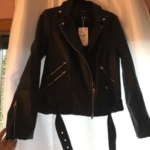 NWT Zara Trafaluc Leather Jacket L/XL