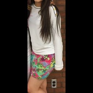 White sweater w/gold buttons