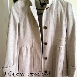 J Crew Oatmeal Peacoat size 8