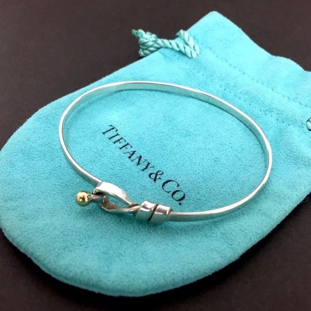 Tiffany & Co. S. Silver 925 and 18K Gold Bracelet