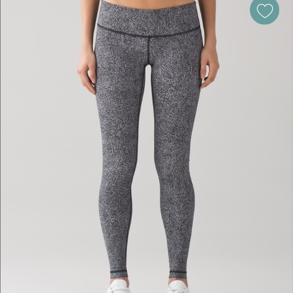 Lululemon wunder under pant black white size 4 - Picture 1 of 5