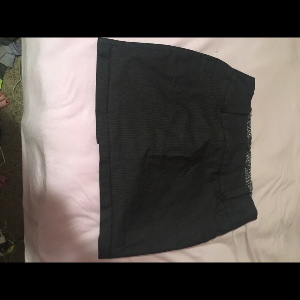 Black pin stripped skirt