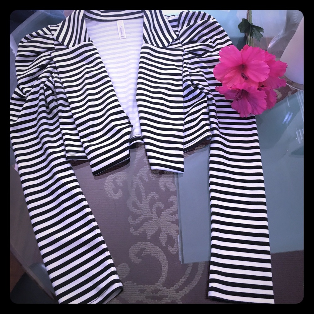 Chocolate white and black vintage inspired blazer