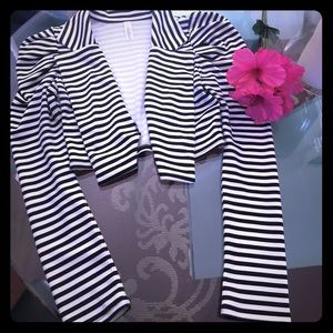 Chocolate white and black vintage inspired blazer