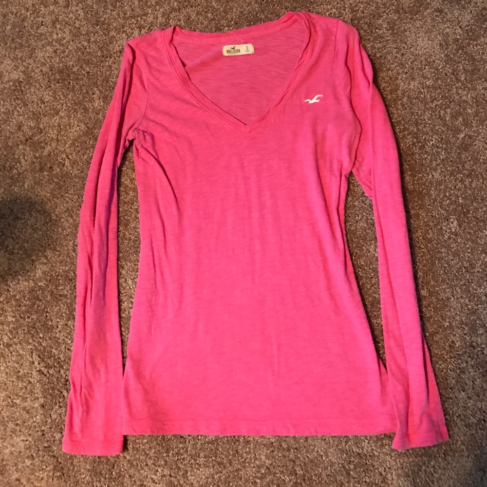 Hollister pink long sleeve shirt