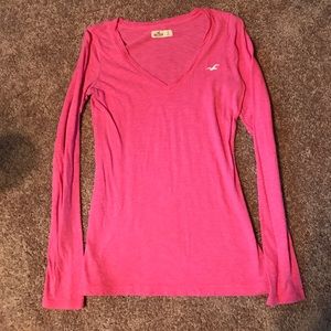 Hollister pink long sleeve shirt