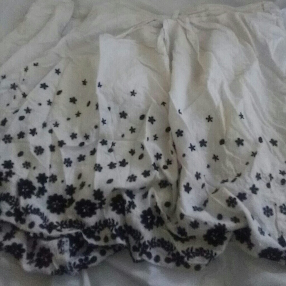 White floral skirt