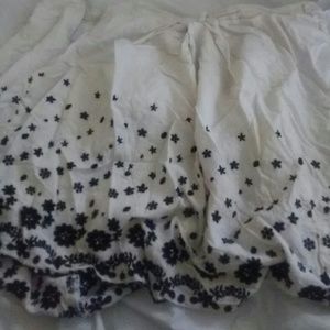 White floral skirt