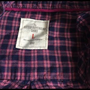GAP Tops - fitted boyfriend ruffled button down size L GAP Tops - fitted boyfriend ruffled button down size L