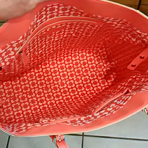 Vera Bradley 3 pc SET  large tote coral - Picture 3 of 6