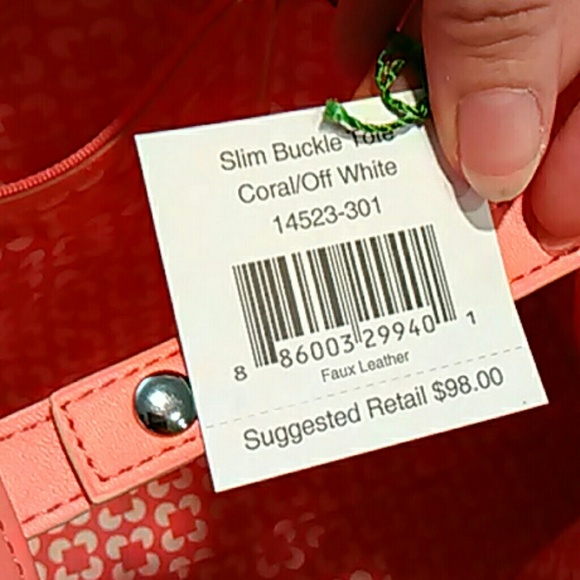 Vera Bradley 3 pc SET  large tote coral - Picture 5 of 6