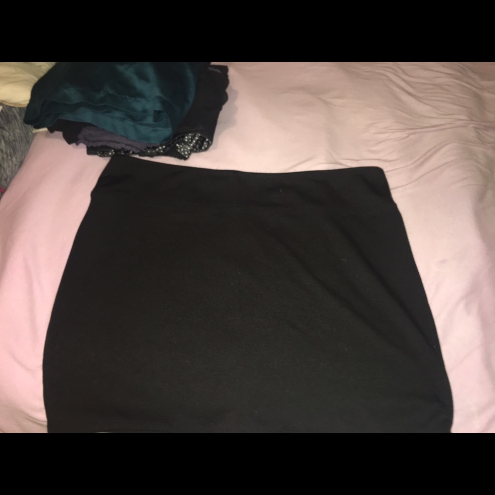 Black mini skirt