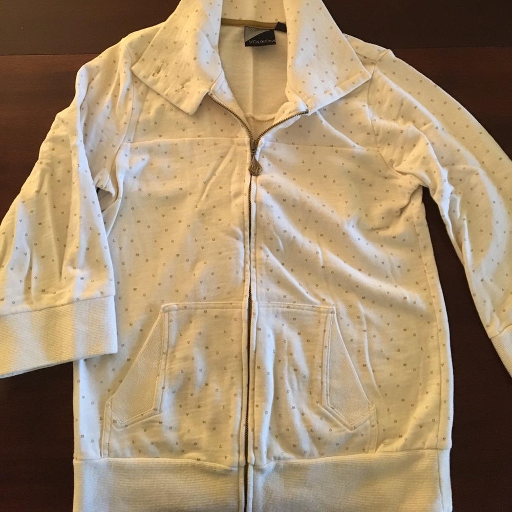 Volcom 3/4 Sleeve Zip Up Sweatshirt