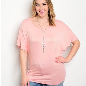 Light pink plus size shirt