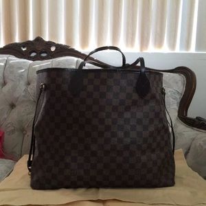 Louis Vuitton Damier neverfull shoulder purse