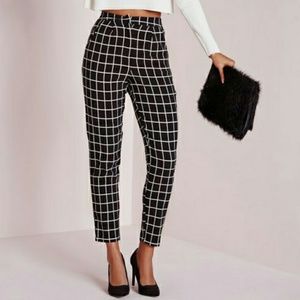 Check Print Trousers