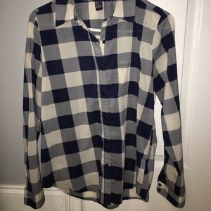 Shear checkered button down