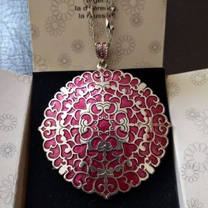 Avon Mark Pink Lotus Flower Necklace