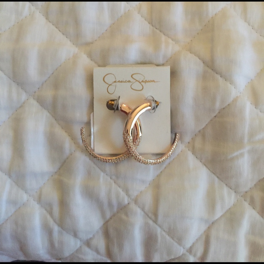 Rose Gold Jessica Simpson Earrings
