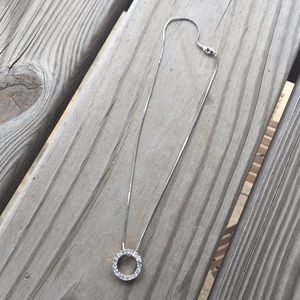 Silver circle necklace