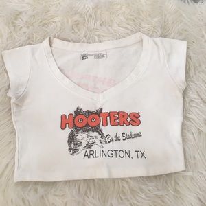 Hooters White Uniform Crop Top