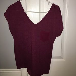 Tee with v scoop in front and back