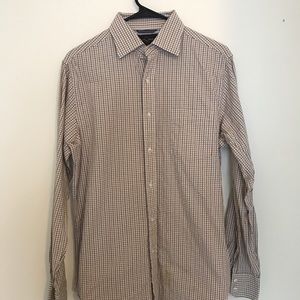 Black Brown 1826 button down. Blue down and white